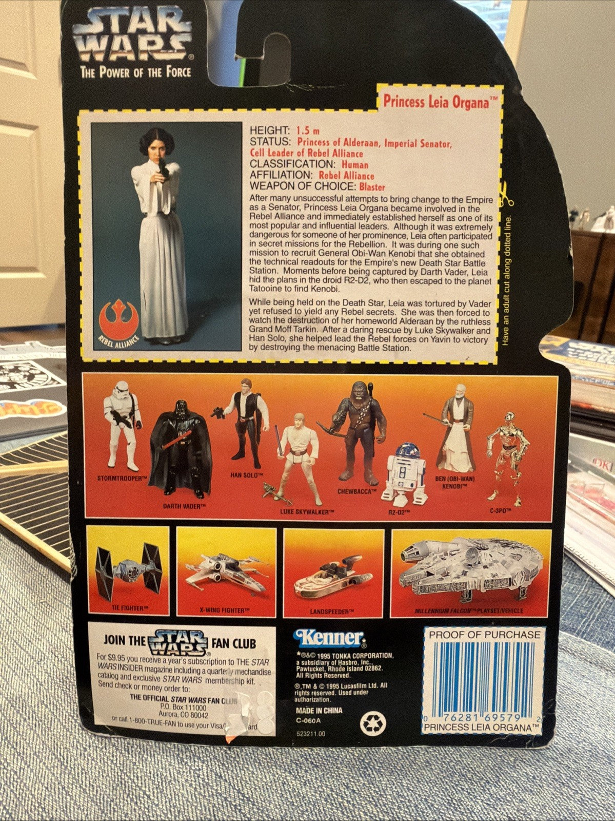 Kenner Star Wars princess Leia Organa With Laser Pistol And Assault Rifle Action