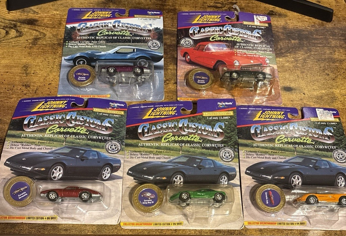 Johnny Lightning Classic Customs: Corvette Car Lot. 5/10 Collection!