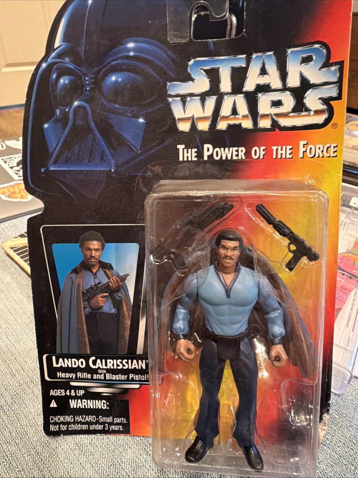 Star Wars The Power of the Force Lando Calrissian w/ Heavy Rifle Blaster Pistol