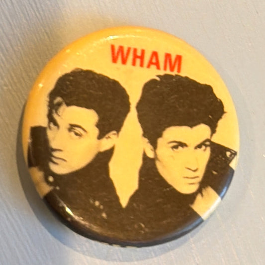 1984 Wham (George and Andrew) pin badge