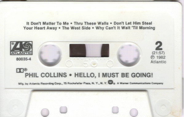 Phil Collins ‎– Hello, I Must Be Going!