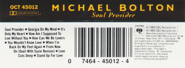 Michael Bolton ‎– Soul Provider
