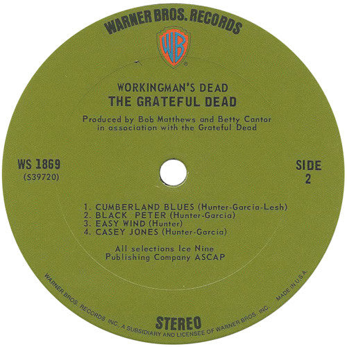 The Grateful Dead ‎– Workingman's Dead