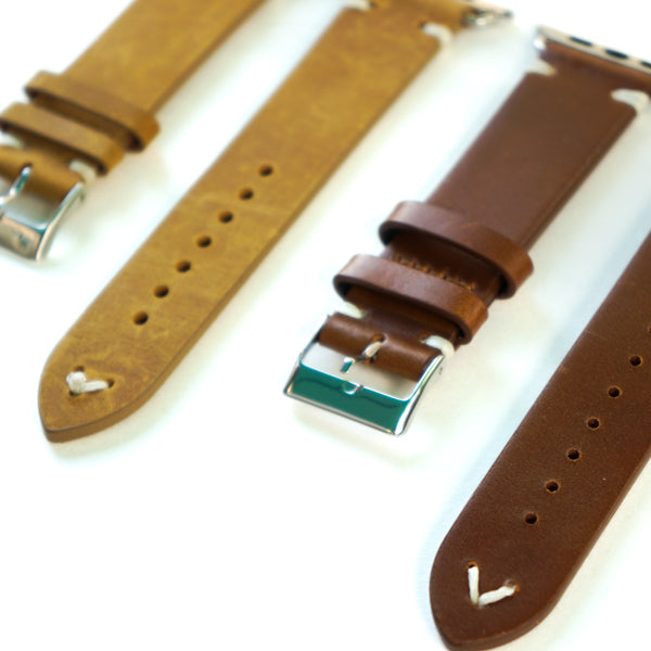 Vintage Style Leather Apple Watch Band