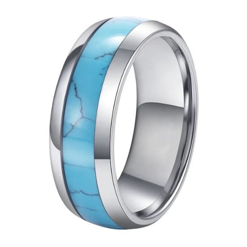 The Jetsetter - Tungsten and Turquoise Ring